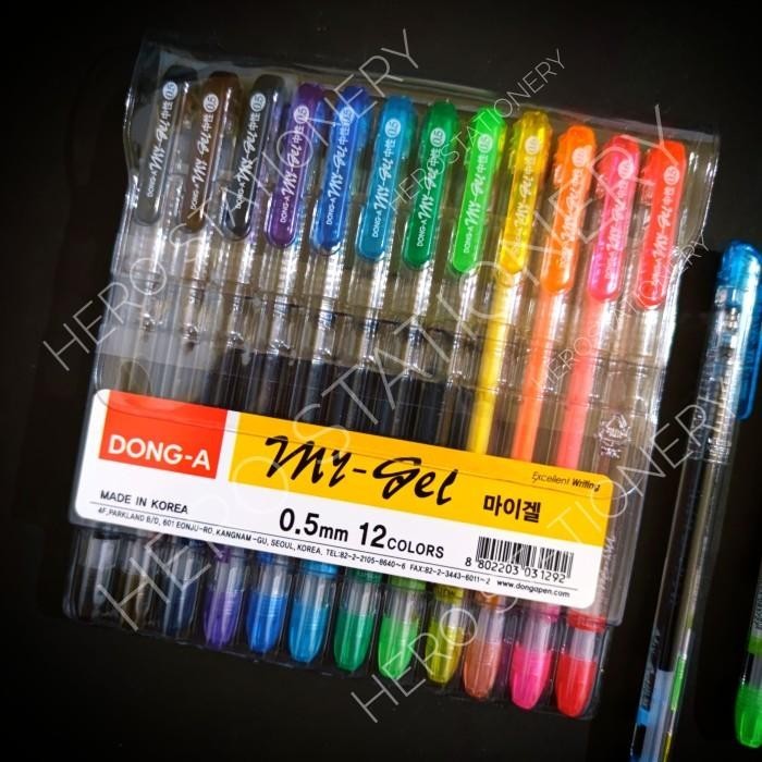 

Pen gel dong-a my gel set 12 warna Import