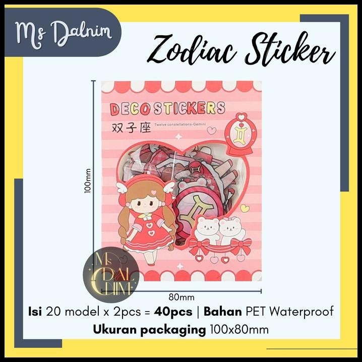 

DISKON STIKER ZODIAC SIGN 12 ZODIAK ANTI AIR 40PCS PVC JOURNAL STICKER ST71 !!!!!