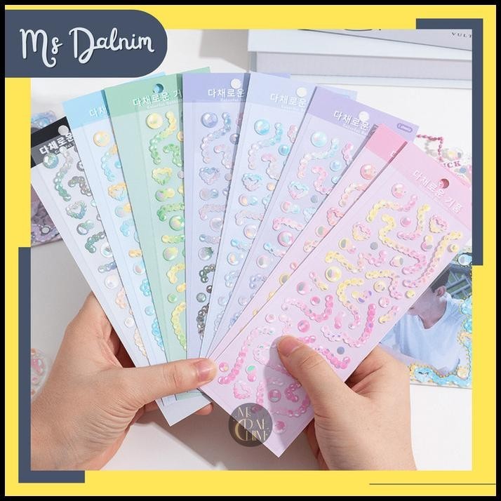 

BEST DEAL STIKER DEKORASI AESTHETIC KOREA LUCU GLITER BUBBLE CHAIN RANTAI ST121 !!!!!!!