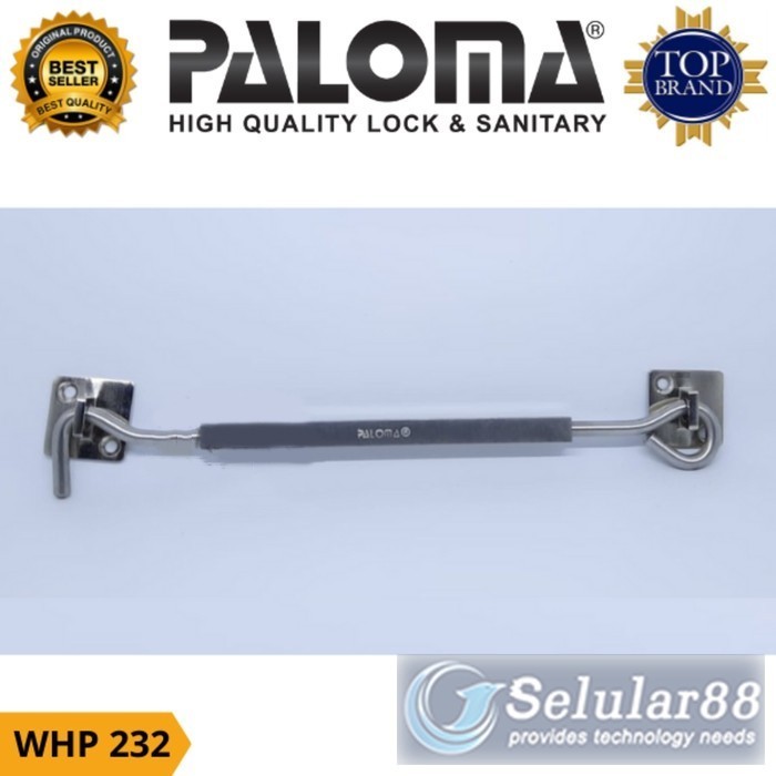 

Paloma WHP231 Window Hook 10inch Penahan Cantolan Jendela Hak Angin SS