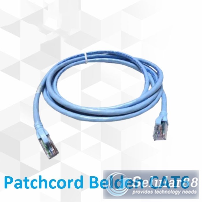 Belden Patch Cord CAT6 UTP 3m Blue Kabel LAN 1 meter Cat 6 RJ45 Biru