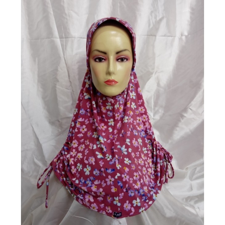 Elzatta Kerudung Dewasa Motif Hijab Bergo Instan Zaria Aluna