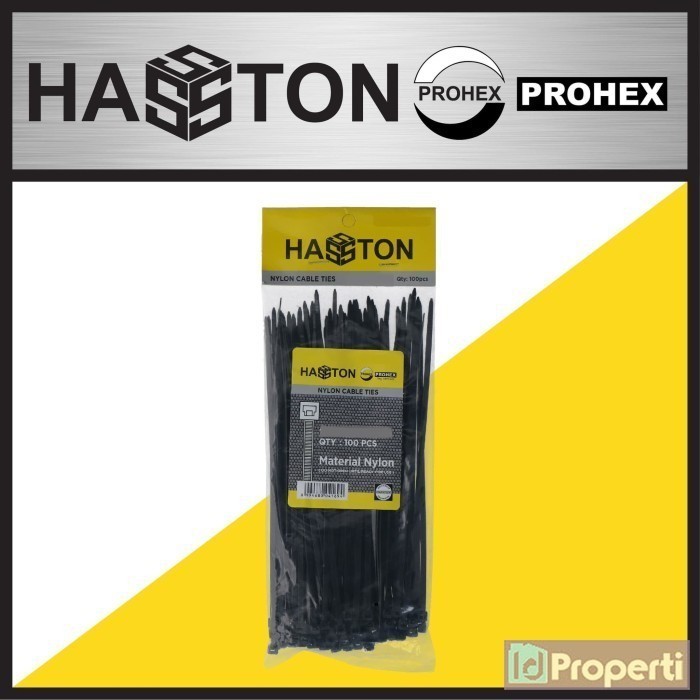 

Hasston 4580-115 Cable Tie 3x150 mm Hitam Kabel Ikat Ties Tis Plastik