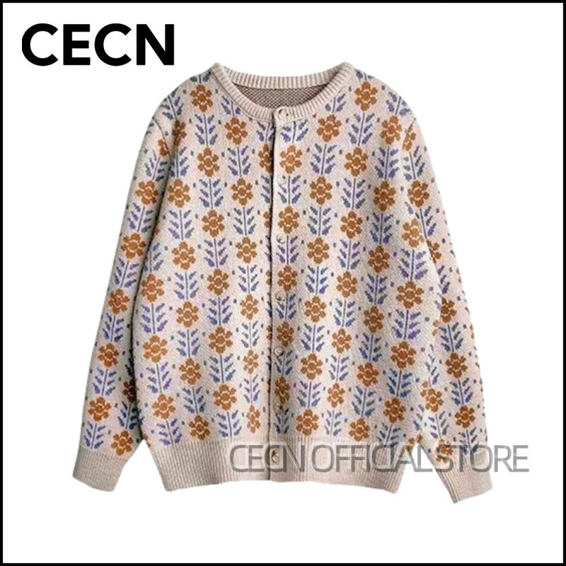 CECN Cardigan Knit Bunga Import Knit Sweater Rajut Korea Gardigan Rajut Wanita