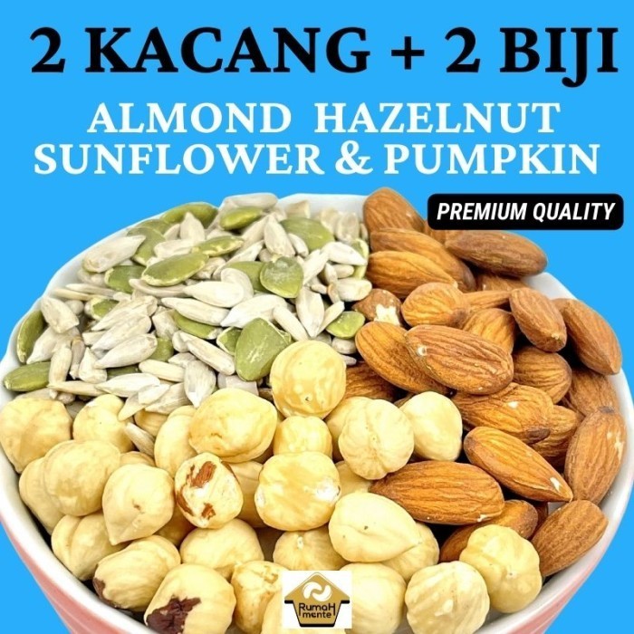 

TRAILMIX NUTS SEEDS 1KG ALMOND HAZELNUT PUMPKIN SEED SUNFLOWER SEED