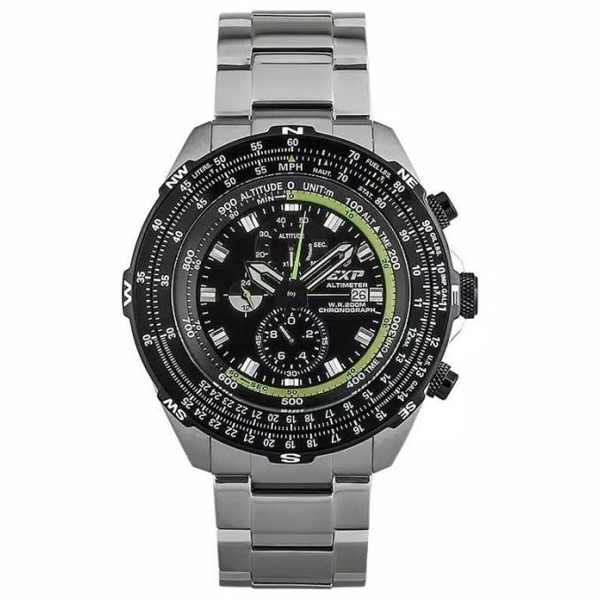 Jam Tangan Pria Expedition Original Altimeter E3005 Grey Black