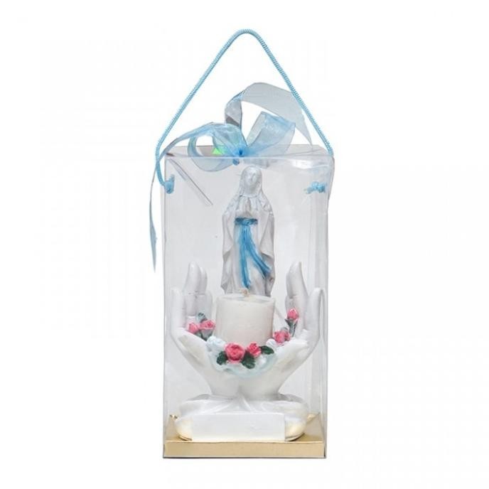 Tempat Lilin Bunda Maria Mawar + Lilin