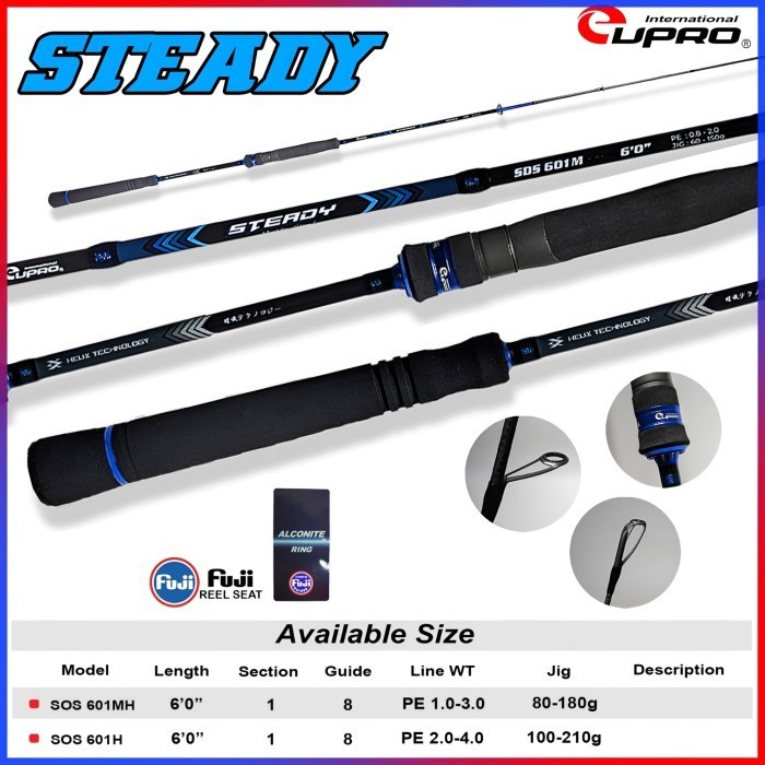 JORAN PANCING EUPRO STEADY 601M-601MH-601H SPINNING JIGGING ROD