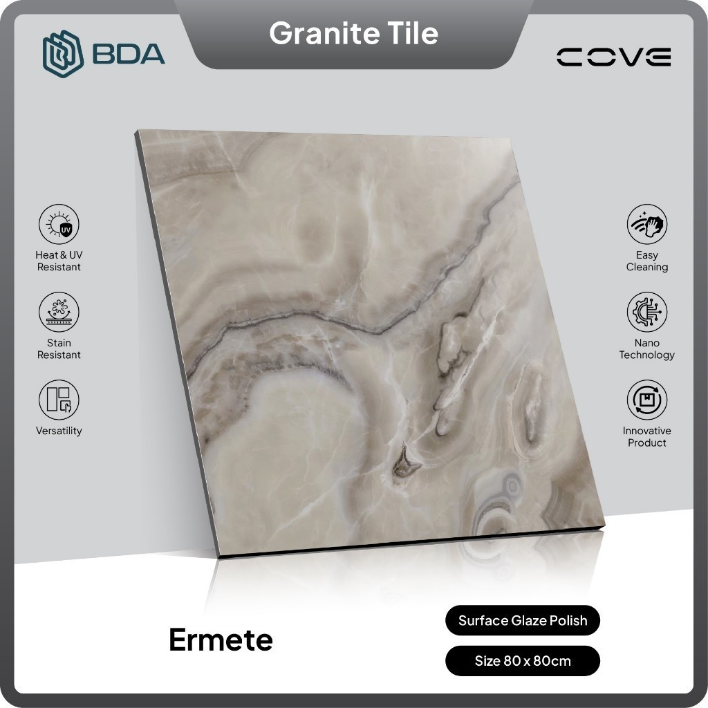 BDA Granite Tile Granit 80x80 Keramik Lantai Keramik Dinding Ermete