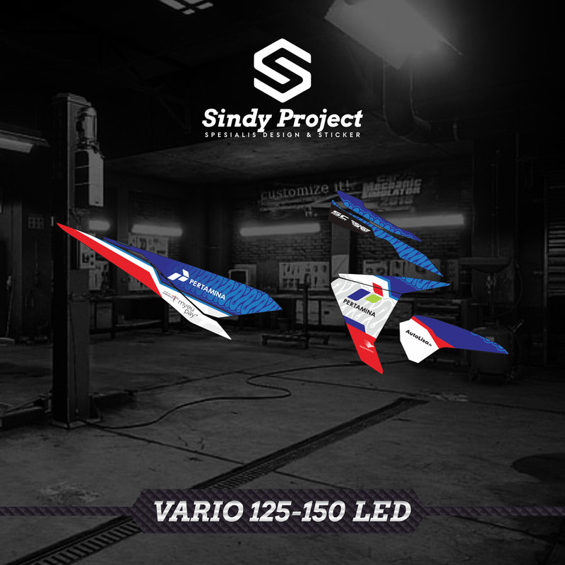 Striping Sticker Stiker Motor VARIO 125-150 LED OLD LAMA kode 011