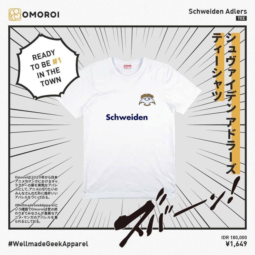 Terlaris Omoroi Schweiden Adlers Tee Haikyuu Kaos Anime