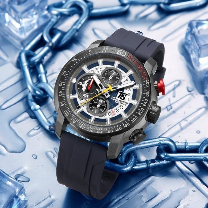 Jam Tangan Pria Original T5 H 3921G Blue Black