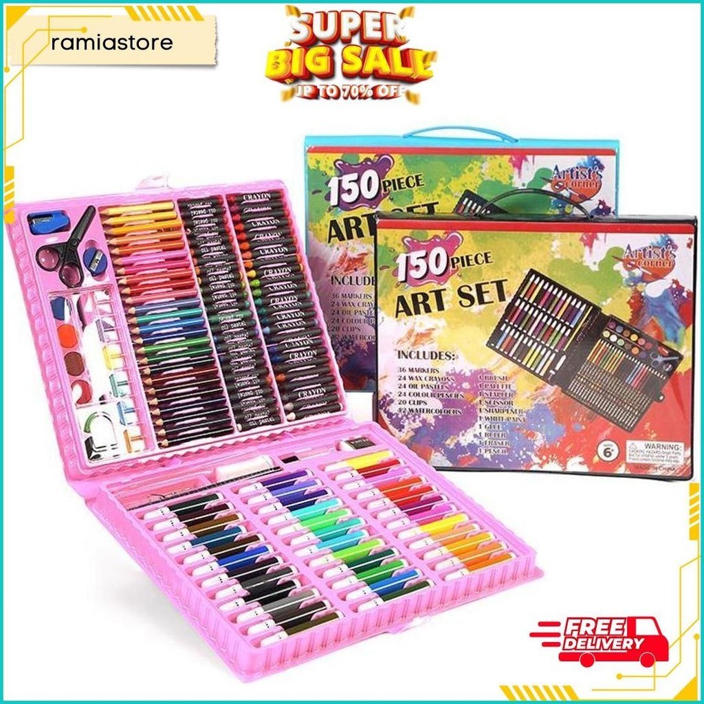

Art Set 208 Pensil Warna Crayon Set 150Pcs/Crayon Mewarnai 150 Warna Terlaris