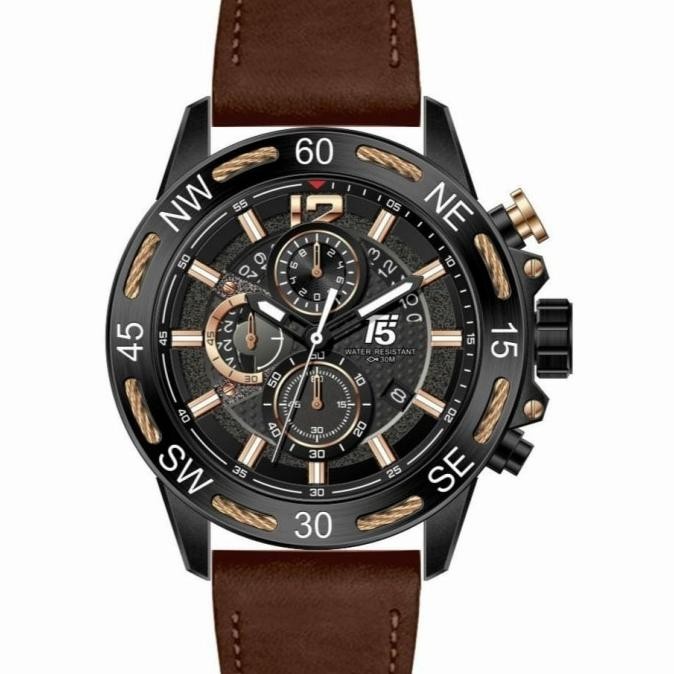 Jam Tangan Pria Original T5 H 3807G Blue Black Rosegold