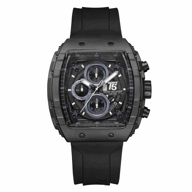 Jam Tangan Pria Original T5 H 3856G Black Rosegold