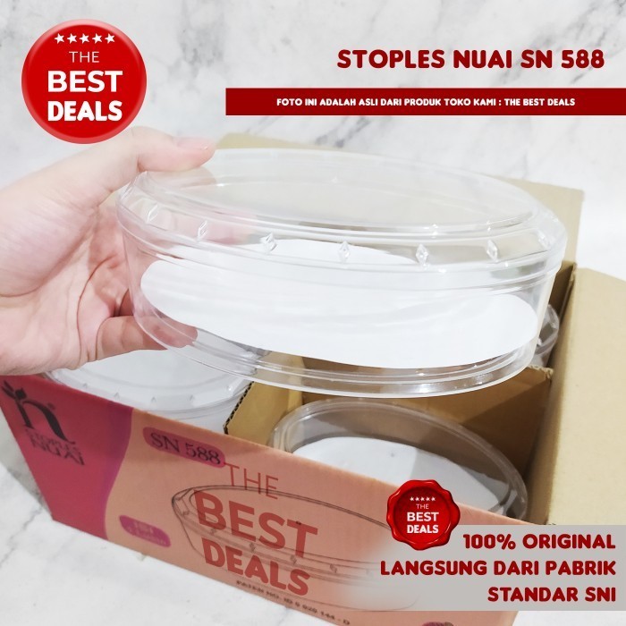 ;&;&;&;&] [INSTAN BANDUNG] Toples Kue Plastik Mika Bening Oval 17,5 cm Nuai 588