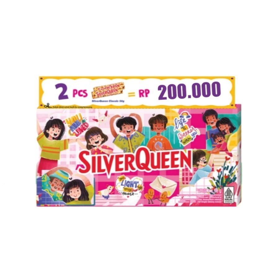 

Valentin Pack SilverQueen Milk Chocolate Cashew 2 x 58 g - Valentin Pack