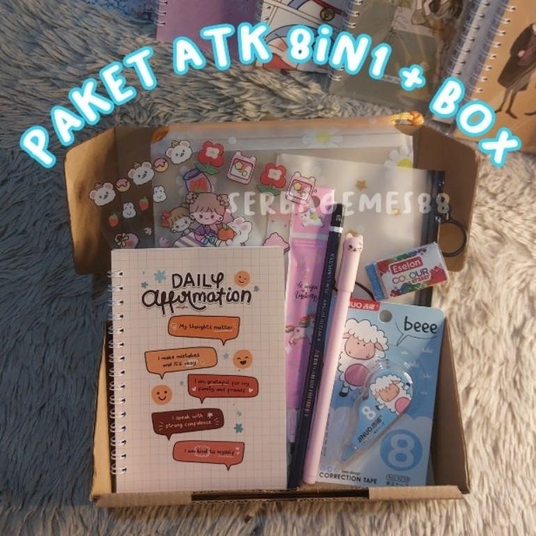 

SERBAGEMES88 - SET ALAT TULIS 8 IN 1 LENGKAP KARAKTER / STATIONERY SET / ALAT TULIS SET / PAKET ATK AESTHETIC TERLARIS