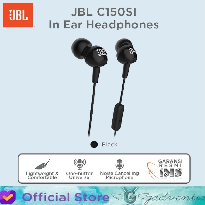 Handsfree Jbl C150Si T110 In-Ear Earphone Headset Android Iphone 3.5Mm