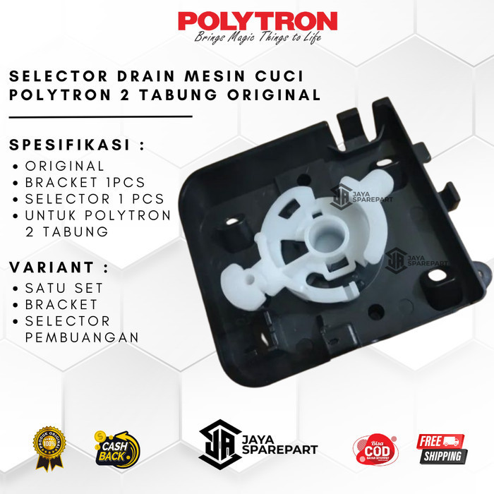 (:(:(:(] Selector Drain Mesin Cuci Polytron 2 Tabung Original
