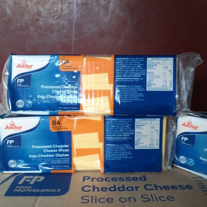 

Anchor Red Cheddar 84 Slices Qui Melt/ Anchor Keju Red Cheddar 1Kg