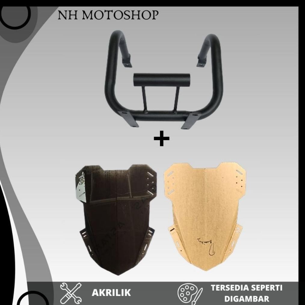 PAKET BREKET VISOR 50 CM NEW MEGAPRO VERZA VISOR MEGAPRO VISOR TOURING MEGAPRO WINDSHIELD MEGAPRO