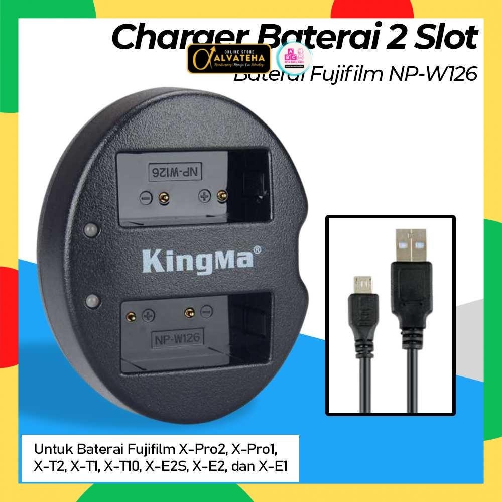 Charger Baterai 2 Slot Fujifilm XPro2 XPro1 XT2 Camera Fuji Kamera