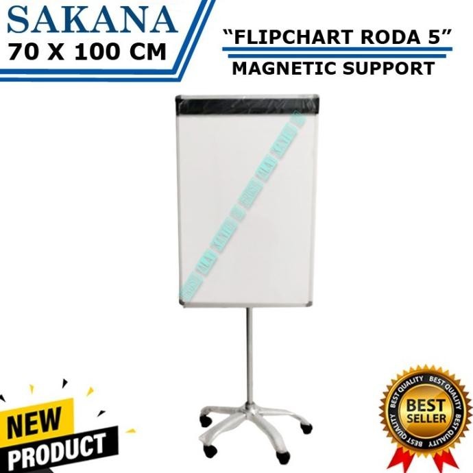 

Jual Flipchart Sakana 70 X 100 Cm Kaki Roda 5 / Papan Tulis Flip Chart