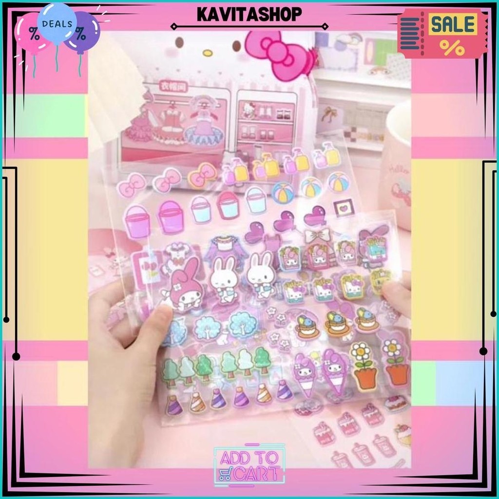 

Stiker Book Sticker Buku Karakter Kartu Sanrio Hello Kitty Kuromi My Melody Lucu Unik Kado Hadiah Gift/Buku Stiker A6 Premium Motif Sanrio/Buku Dekorasi Album Sticker Motif Cinnamorol Melody Kuromi Cod