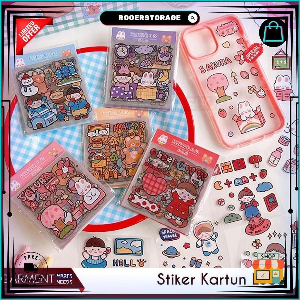 

Sticker Aesthetic Kelinci Beruang Lucu Stiker Dekorasi Journal Scrapbook Decor Stickers Cod