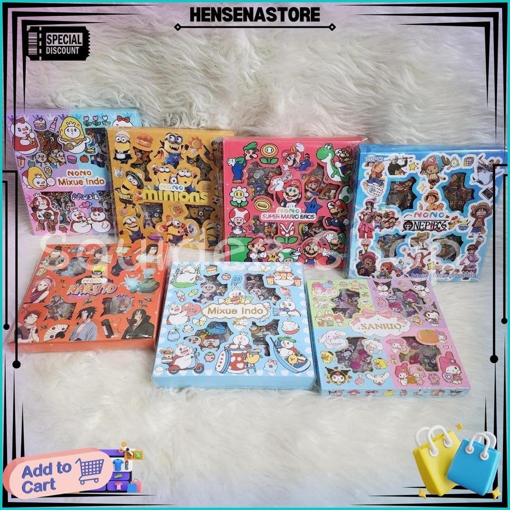 

Stiker Lucu / Stiker Murah / Stiker Karakter / 1 Box Isi 100Lembar Cod