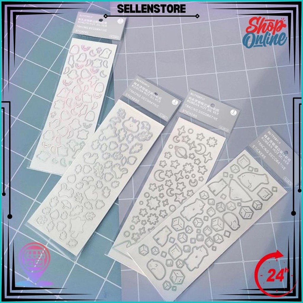 

Delunashop 1 Lembar Stiker Laser Glitter Bahan Pvc Tahan Air Untuk Dekorasi Sticker Bling Bling Promo