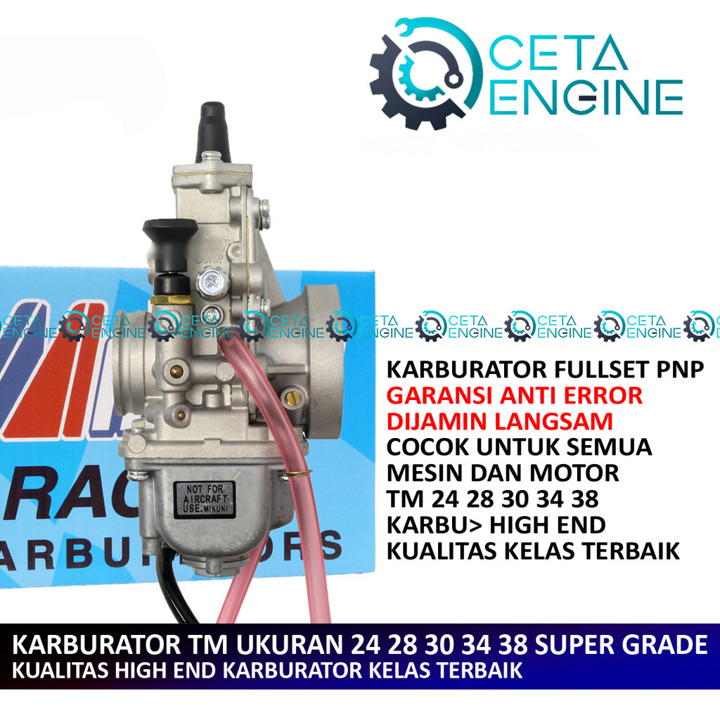 (COD) KARBURATOR TERBAIK TM 24 TM28 TM32 TM34 TM24 TM30 TMX 24 28 30 32 34 38 JAPAN KARBU BALAP RACI