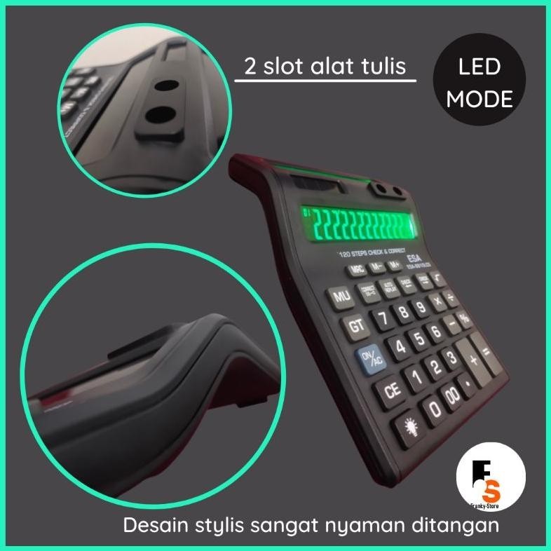 

SALE Kalkulator Dagang Dan Kantor 12 Digit Dua 2 layar Led Dan Non Led Ukuran Besar Murah Bagus gd-5