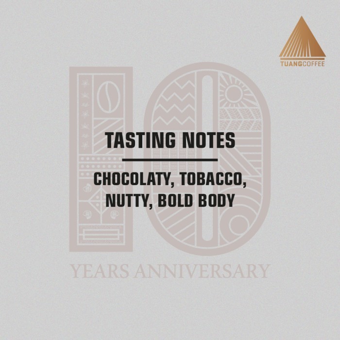 

Roasted Bean Premium Robusta Natural Tuang Coffee 250Gr