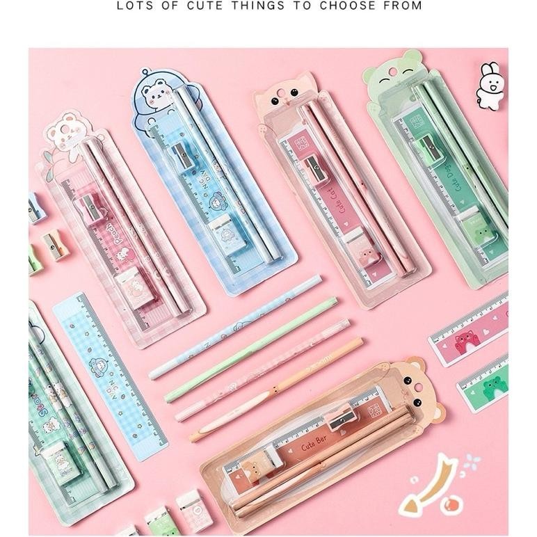 

Hjg-7 Grosir 30Pcs Set Alat Tulis 5In1 Paket Alat Tulis Anak Pensil Penggaris Lioshopping Hapusan Hadiah Lomba Souvenir Natal Christmas Tahun Baru Sale