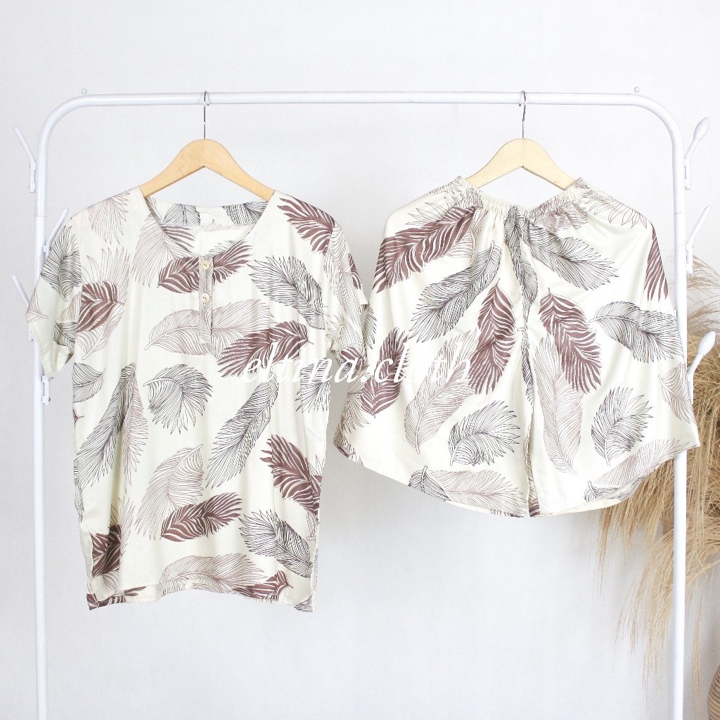 Piyama Perempuan Dewasa Celana Pendek Piama Santai Yukensi Lengan Panjang Bisa Cod Celana Panjang Re