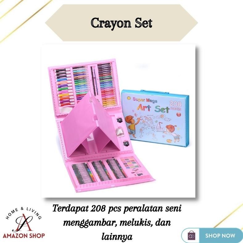 

Uj-53 Set Crayon 208 Pcs / Krayon Mewarna Alat Menggambar Dan Mewarnai Anak Art Set 208 Pcs BisaCod