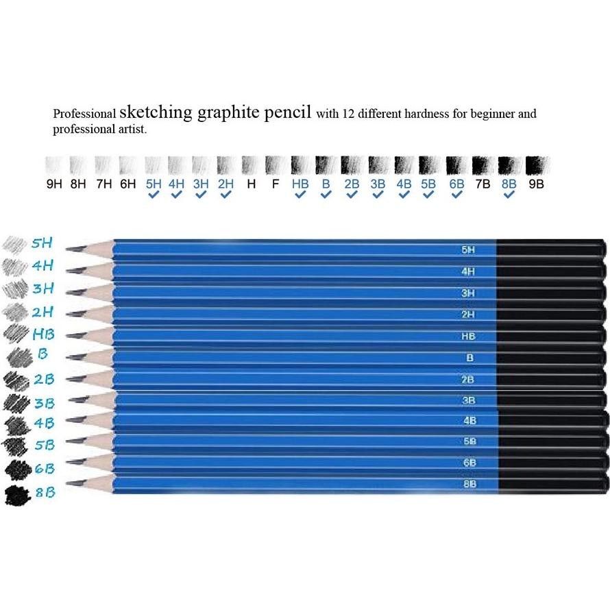 

Azq-16 33Pcs/Set Sketch Pensil Pisau Penghapus Dan Pensil Gambar Untuk Keperluan Sekolah Pencil Drawing Set Viral