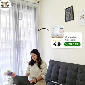 [PROMO] Vitrase minimalis Lebar 150cm kain transparan gorden transparan aksesoris pelapis gorden