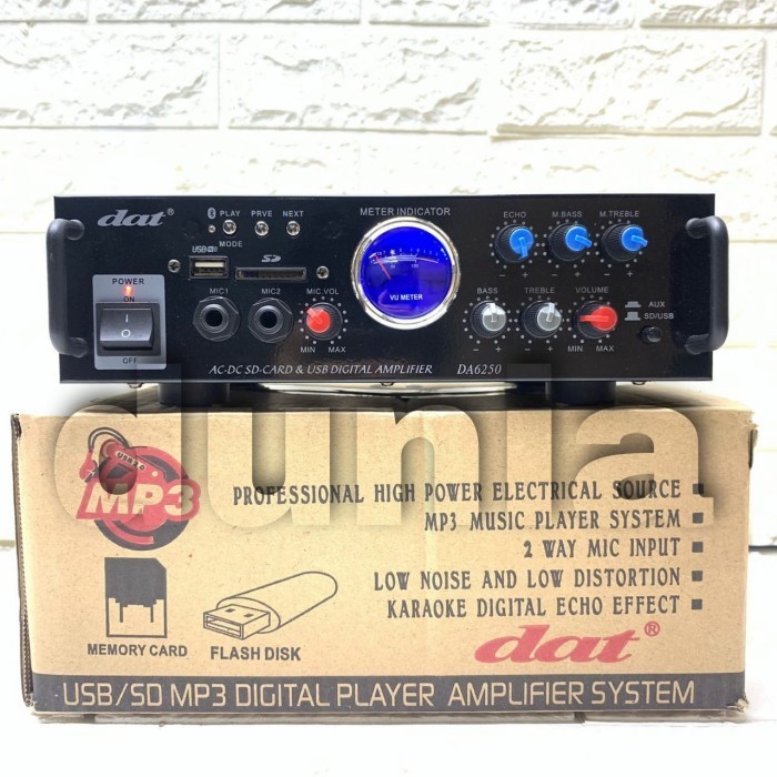 Terlaris!! Amplifier Karaoke Dat Da 6250 Original Bluetooth - Usb Dat Da6250 Ac