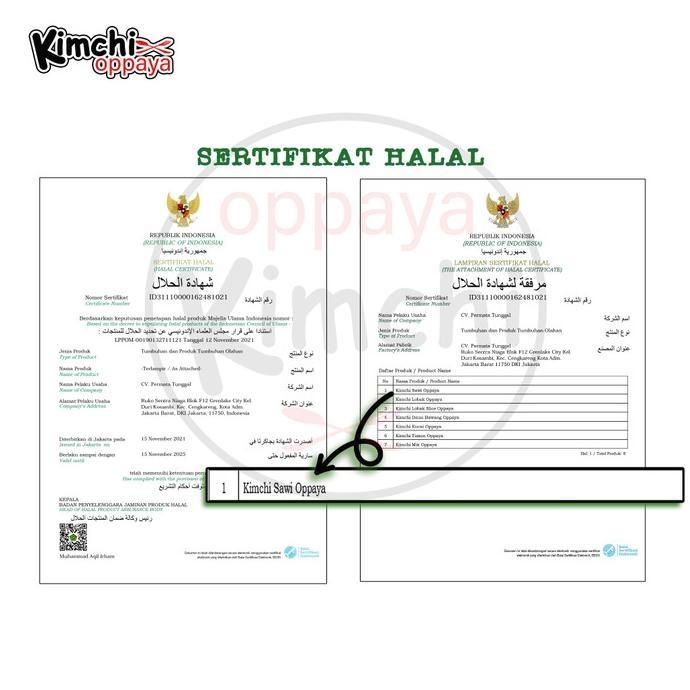 

kimchi authentic korea 500g Halal dibuat oleh chef korea..