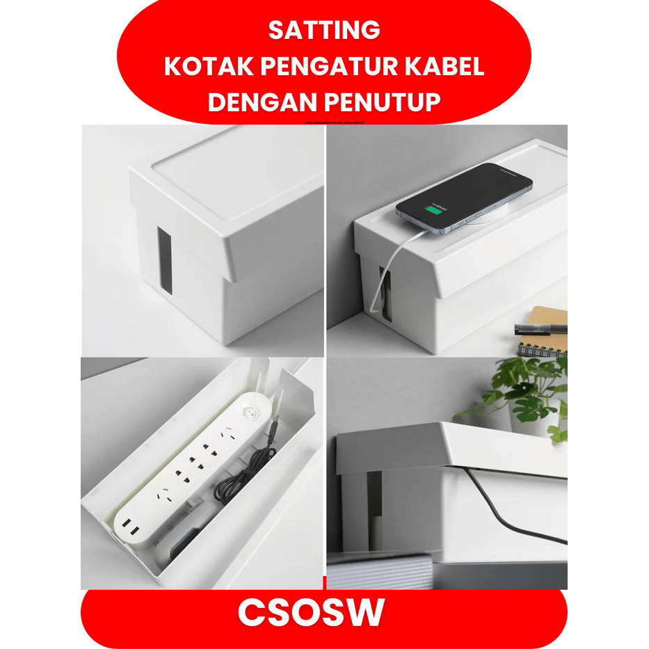 

Kotak Pengatur Kabel Dengan Penutup Cable Management Box With Lid