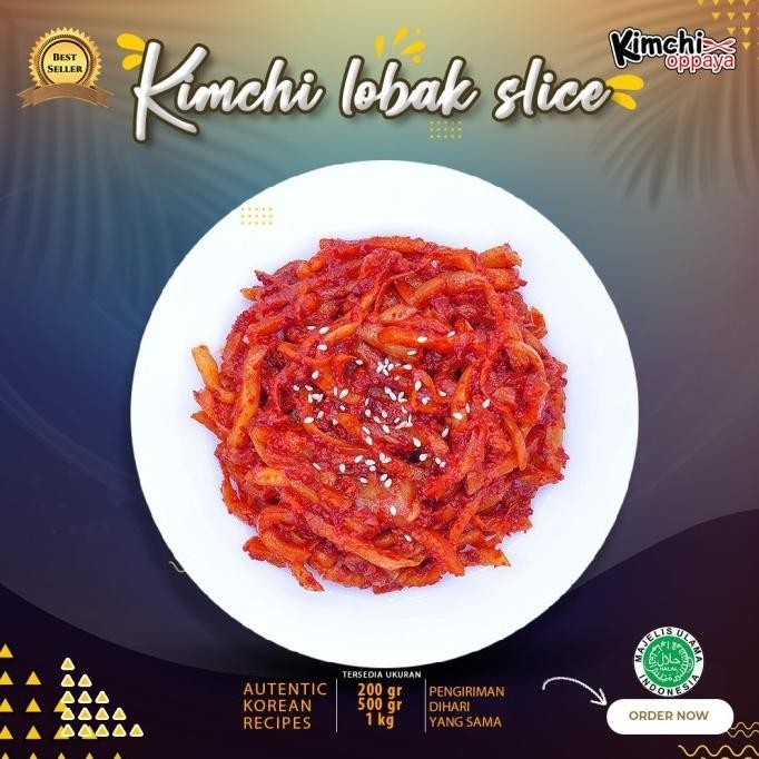 

[Fresh]kimchi lobak & wortel slice 1Kg