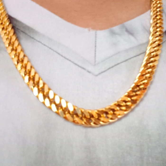 Kalung Pria Rantai Besar Big Titanium Gold Emas