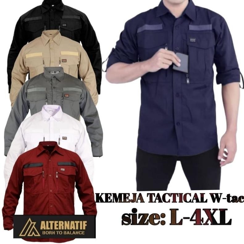 Baju Kemeja Tactical Pria Lapangan Outdoor Outdoor Dewasa Sem Gunung Partai Kpu Ready Jumbo Biize Ba