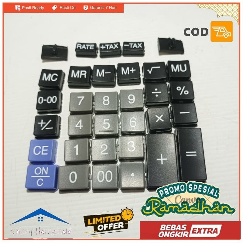 

TOMBOL ANGKA CALCULATOR KALKULATOR CITIZEN SDC 544 S SDC544S ORI