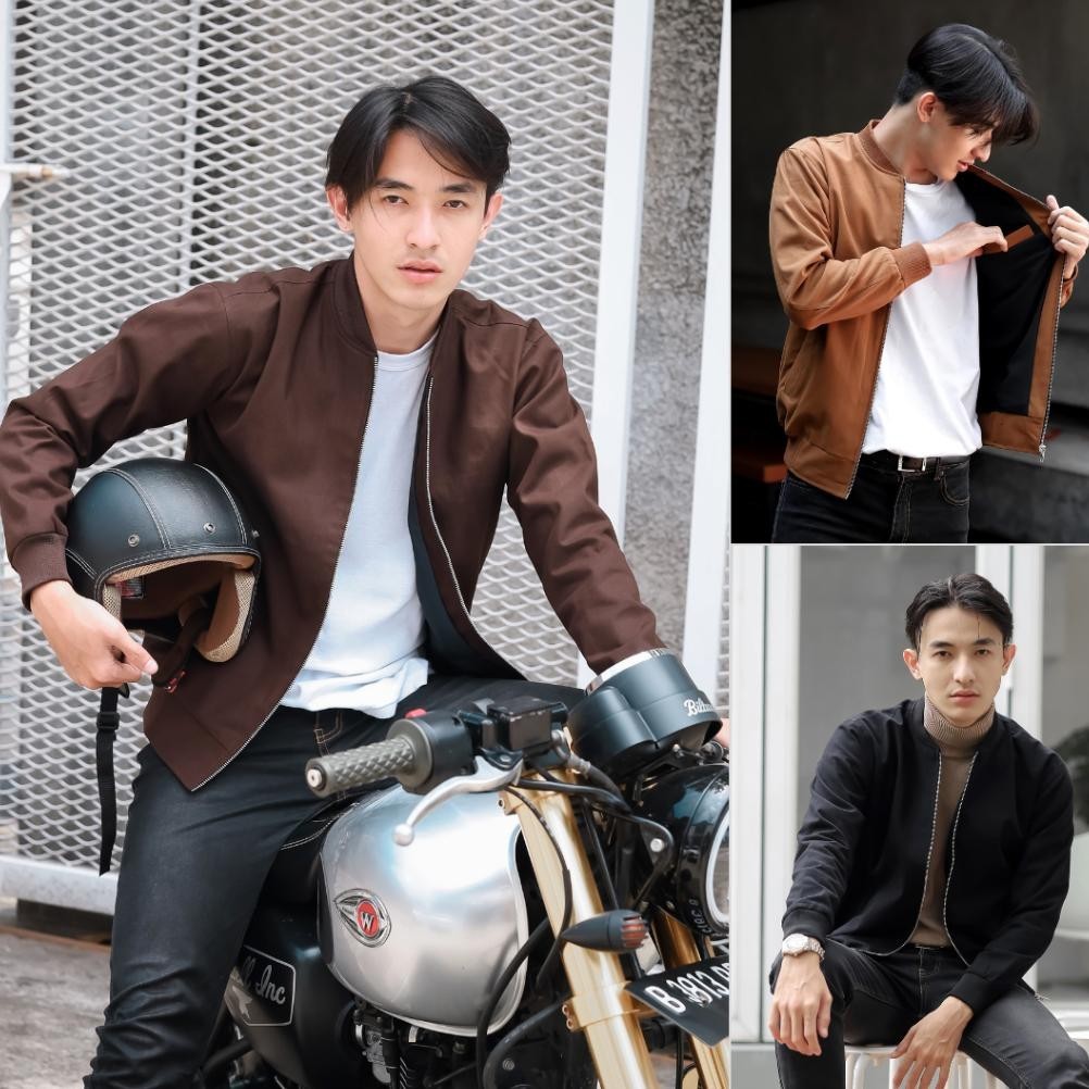 Jaket Pria Distro Keren Bomber Canvas