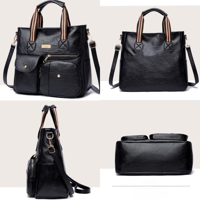 TAS SELEMPANG WANITA KULIT HITAM TA347B5 IMPORT PREMIUM BATAM MURAH