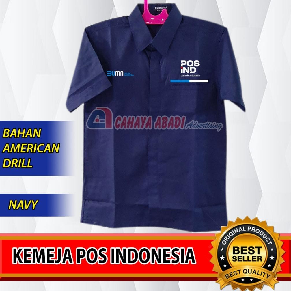 Baju Kemeja Tactical Pria Lapangan Outdoor Bumn Pos Indonesia Sem Bumn Pos Indonesia Navy Baju Kerja